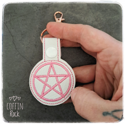 pink pentagram - porte-clés