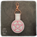 pink pentagram - porte-clés