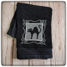 Witchy cat bath towel