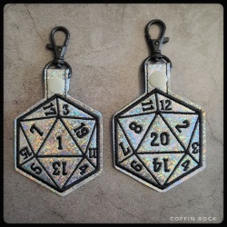 D20 holo - porte-clés