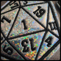 D20 holo - porte-clés