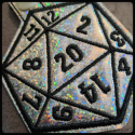 D20 holo - porte-clés