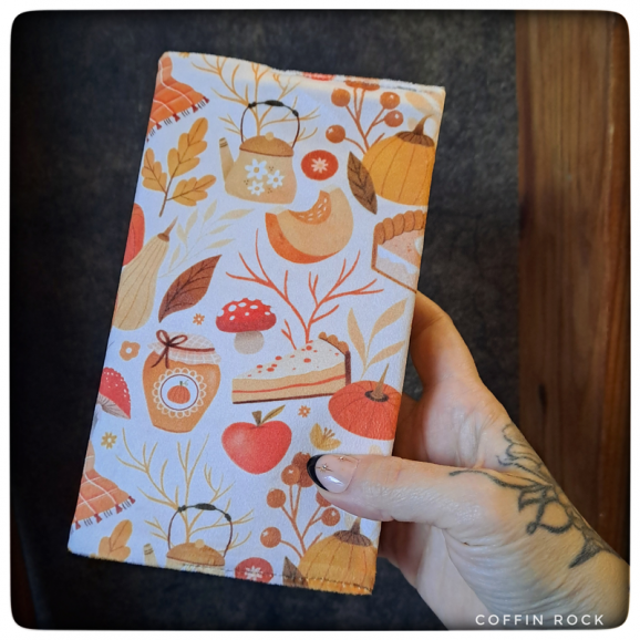 automne cosy velours - Housse de livre adaptative