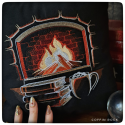 au coin du feu - housse de coussin