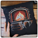 au coin du feu - housse de coussin