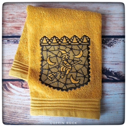 Witchy cat bath towel