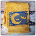 Witchy cat bath towel