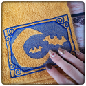 Witchy cat bath towel