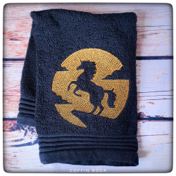 Witchy cat bath towel