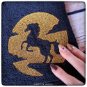 Witchy cat bath towel