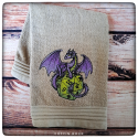 Dragon D20 - Serviette brodée