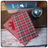 tartan rouge de noël - Housse de livre adaptative