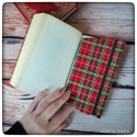 tartan rouge de noël - Housse de livre adaptative