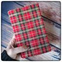 tartan rouge de noël - Housse de livre adaptative