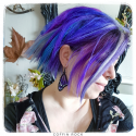 purple monarch earings